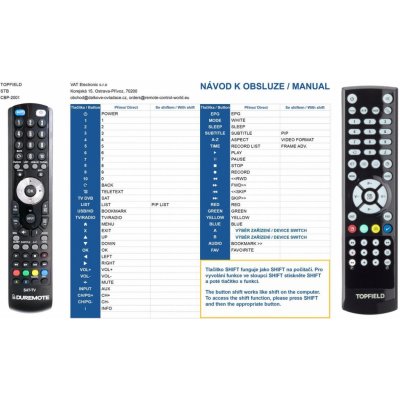 Dálkový ovladač General Topfield CBP-2000CI, CBP-2001CI, SBP-2000CI, SBP-2001CI – Hledejceny.cz