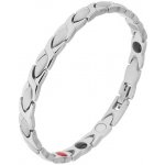 Šperky eshop náramek z oceli stříbrné barvy lesklé a matné články magnety SP30.03 – Zboží Mobilmania