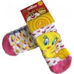 Světle Růžové dívčí ponožky tweety – Zboží Mobilmania