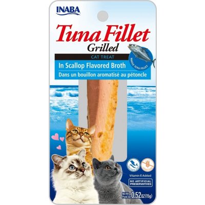 INABA Cat Grilled Tuna Fillet ve vývaru z hřebenatek 15 g – Zboží Mobilmania