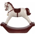Clayre & Eef Béžovo-hnědá keramická dekorace houpací koník ChrisMs - 15*4*14 cm – Hledejceny.cz