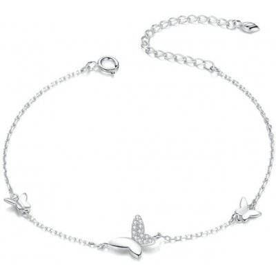 Grace Silver Jewellery stříbrný se zirkony malý motýlci NR-SCB197 stříbrná