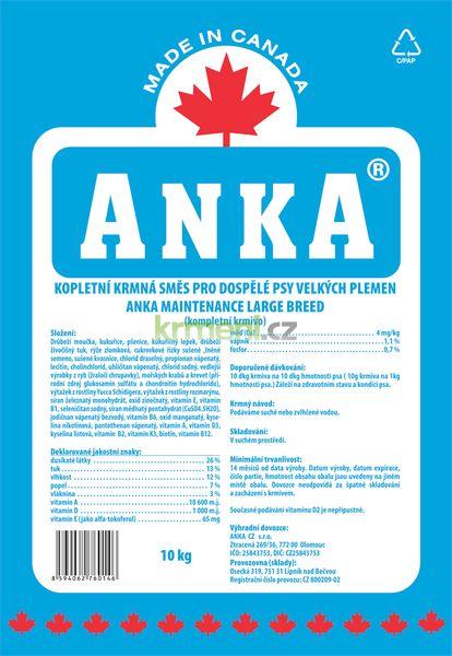 Anka Maintenance Large Breed 2 x 20 kg