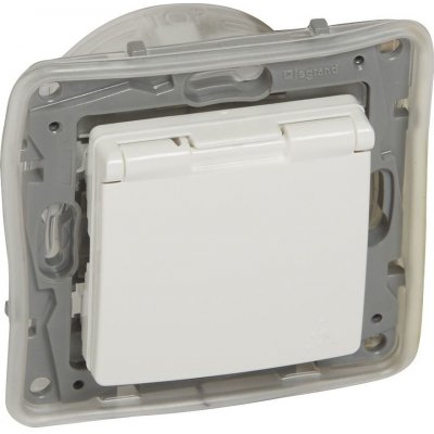 LEGRAND Niloé zásuvka bílá s krytem IP44 71x71x27mm – Hledejceny.cz