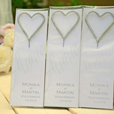 Svatební oznámení | prskavky | stříbrné srdíčko – Sleviste.cz