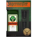 Jagermeister Party Pack 35% 1,75 l (dárkové balení 2 sklenice) – Zboží Mobilmania