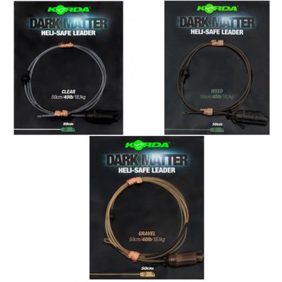 Korda Hotové montáže Dark Matter Leader Heli Safe Weed 40 lbs 1 m