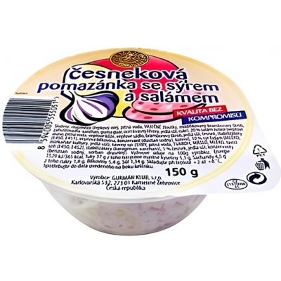 Gurmán Klub Česneková pomazánka se sýrem a salámem 150 g – Sleviste.cz