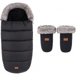 Petite&Mars zimní set Comfy 4v1 + rukavice Furry Forever Black – Hledejceny.cz