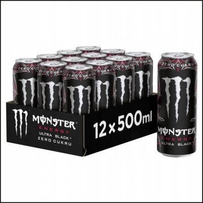 Monster Ultra Black balení 12 x 500 ml – Zboží Dáma