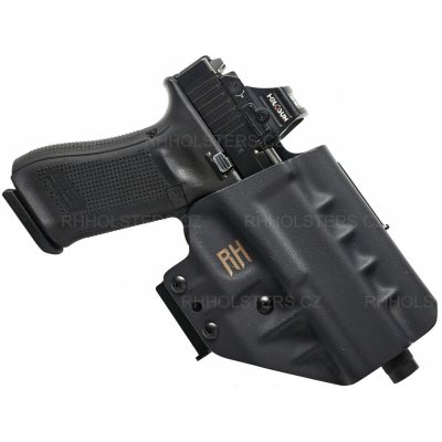 RH holsters OWB kydexové frogy Speedloops 45 mm černé pravé Glock 43 43 X 43 X rail – Zboží Mobilmania