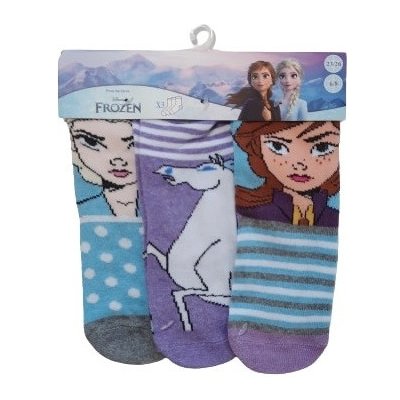 Frozen Dívčí ponožky 3pack Modrá/Fialová – Zboží Mobilmania