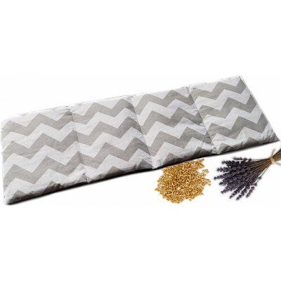 ELIKS Bederní nahřívací polštářek s pšenicí a levandulí pruhy – Sleviste.cz