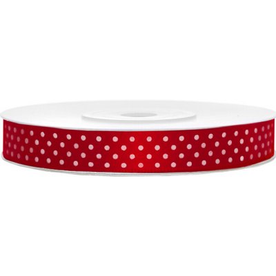 Partydeco Stuha saténová 12mm 25m červená – Zboží Dáma