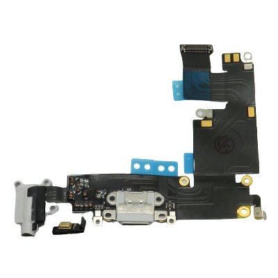 Apple iPhone 6 Plus - Nabíjecí Konektor + Jack Konektor + Mikrofon + Flex Kabel - Šedá – Zboží Mobilmania
