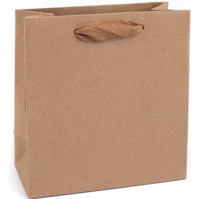Dárková taška 14x15 cm Varianta: hnědá přírodní, Balení: 12 ks 56295/142439/259257 – Zboží Živě
