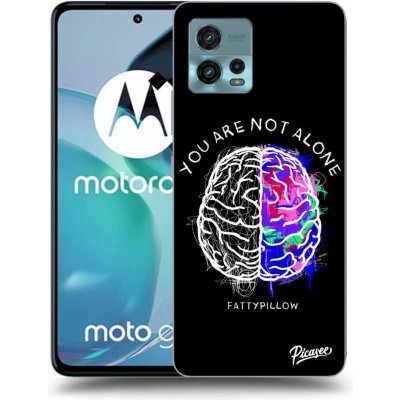 Pouzdro Picasee silikonové Motorola Moto G72 - Brain - White černé – Zboží Mobilmania