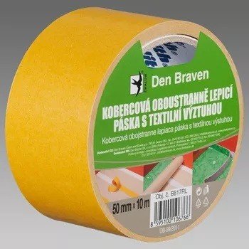 Den Braven oboustranná kobercová lepicí páska s textilní výztuhou 50 mm x 5 m