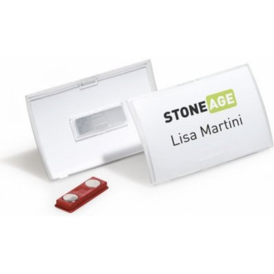 Jmenovka s magnetem Durable, akrylová,5 x 4,0 cm – Sleviste.cz