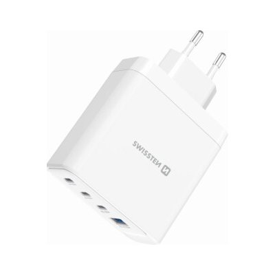 Nabíječka Swissten SWISSTEN CORE GaN 100W síťový adaptér, 4portový, 2x USB-C PD 100W + 1x USB-C PD 20W + 1x US | Zboží Auto