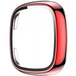 VSECHNONAMOBIL Plastový kryt s ochranným sklem pro Fitbit Versa 3 / Fitbit Sense červený 43178 – Zboží Živě