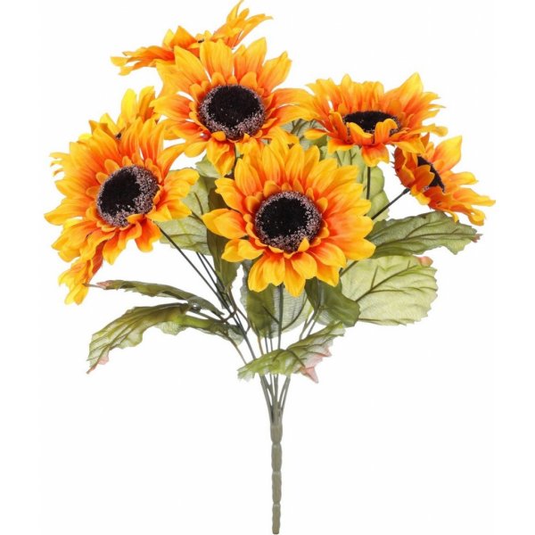 Květina Slunečnice v pugetu, 8 květů, 40 x 43 cm