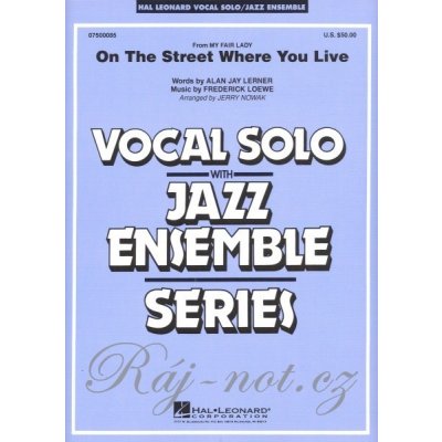 On the Street Where You Live vocal solo with jazz ensemble score + parts