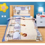 Veratex Povlečení bavlna Junior 70x90 140x200 safari modrá – Zboží Mobilmania