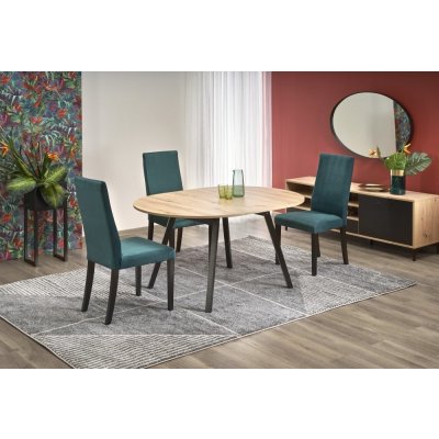 Halmar Jídelní rozkládací kulatý stůl RUBEN dřevo dub černý – Zboží Dáma