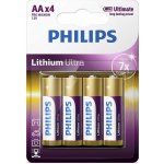 Philips Ultra Lithium AA 4ks FR6LB4A/10 – Zboží Mobilmania