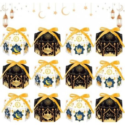 12 kusů dárkových krabiček Eid Mubarak, dárkové tašky Ramadan, dárkové tašky Eid Mubarak, dárková – Zboží Mobilmania