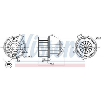 vnitřní ventilátor NISSENS 87617 87617 | Zboží Auto