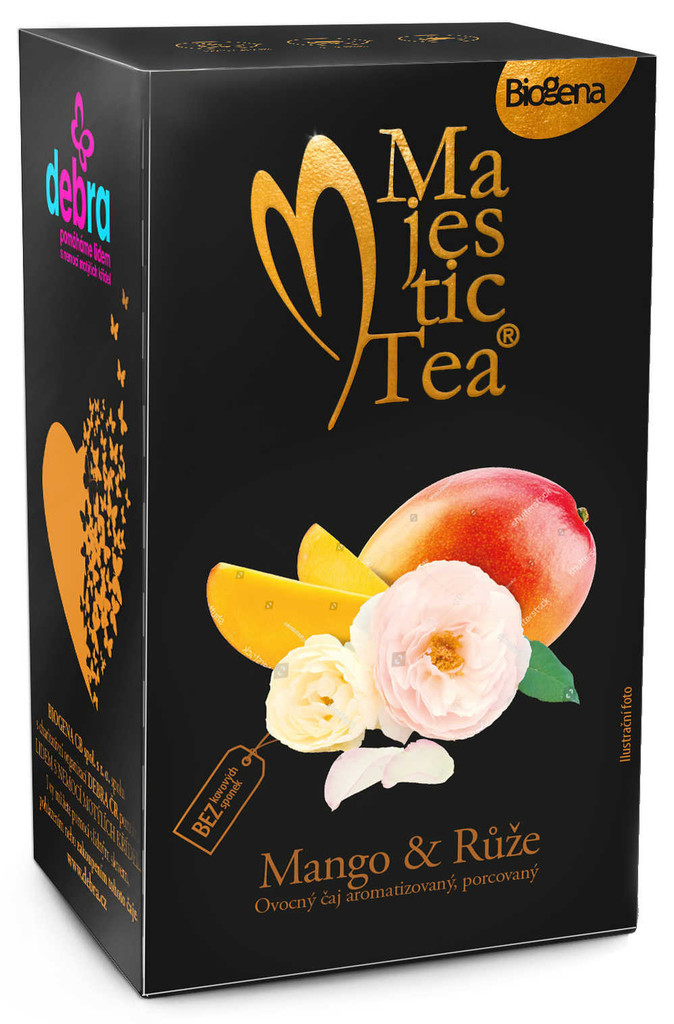 Biogena Čaj Majestic Tea Mango & Růže 20 x 2,5 g