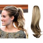 Clip in příčesek culík / cop 100% japonský kanekalon 60cm vlnitý světlý melír – Zboží Dáma