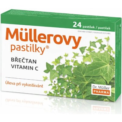 Dr. Müller Müllerovy pastilky s břečťanem a vitaminem C 24 ks – Hledejceny.cz
