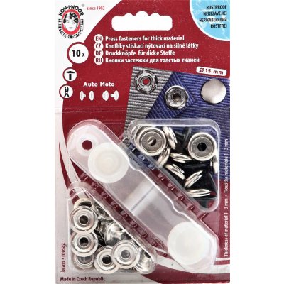 Kohinoor Druky kovové 15 mm, modročerné – Zboží Dáma