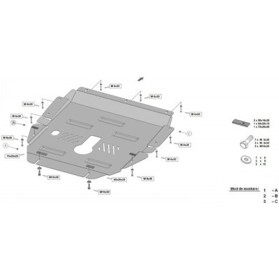 Kryt pod motor a převodovku RENAULT MASTER III Bus (JV) - Plech - – Hledejceny.cz