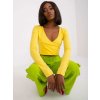 Dámská Trička Rue Paris zavinovací crop top paola rv-bz-7682.47 yellow