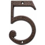 Číslo domu 5 kovové hnědé 120mm – Zboží Mobilmania