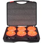 LED výstražné světlo 16LED, červené, set 6ks, WL-H02SET6RED