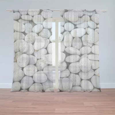 Sablio Záclony Oblázky: 2ks 150x250cm – Zboží Mobilmania