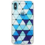 Appleking Pouzdro měkké se vzorem vitráže iPhone X/Xs - modré – Hledejceny.cz
