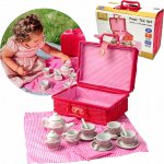 Tidlo nádobí na piknik v růžovém košíku – Zboží Dáma