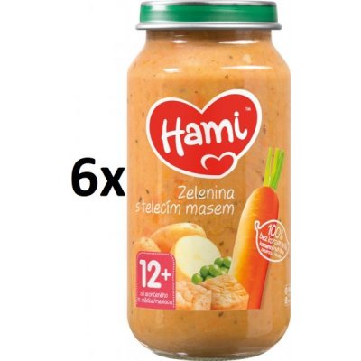 Hami Zelenina s telecím masem 6 x 200 g – Sleviste.cz