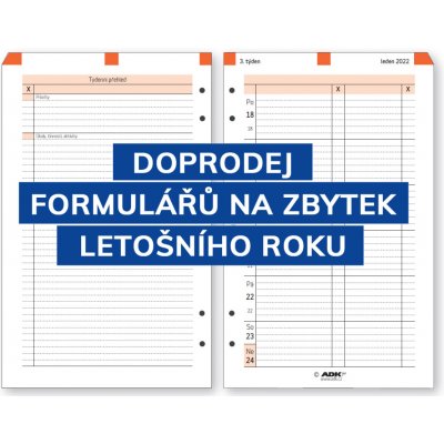 Formulář Týdenní plán A6 pravý JEN PRO ZBYTEK ROKU 2025 – Zboží Živě