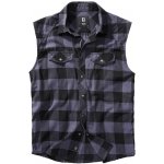 Brandit košile Checkshirt Sleeveless černá šedá