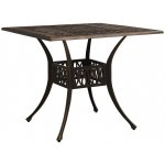 OMAXI 205914 Zahradní stůl bronzový 90 x 90 x 73 cm litý hliník – Hledejceny.cz