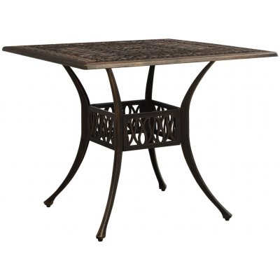 OMAXI 205914 Zahradní stůl bronzový 90 x 90 x 73 cm litý hliník – Hledejceny.cz
