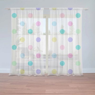 Záclony Puntík vedle puntíku: 2 ks - 150x250 cm - Sablio – Hledejceny.cz