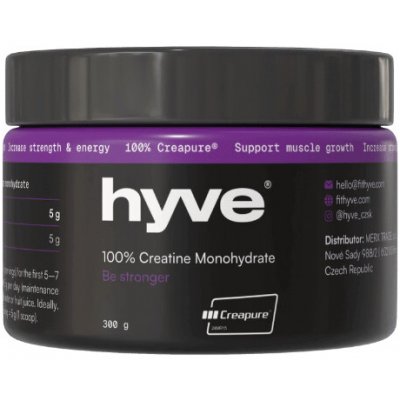 hyve 100 % Kreatin monohydrát Creapure 300 g – Zboží Mobilmania